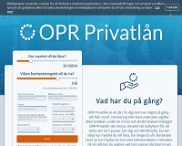 OPR Privatlån - Lån utan säkerhet upp till 100 000 kronor